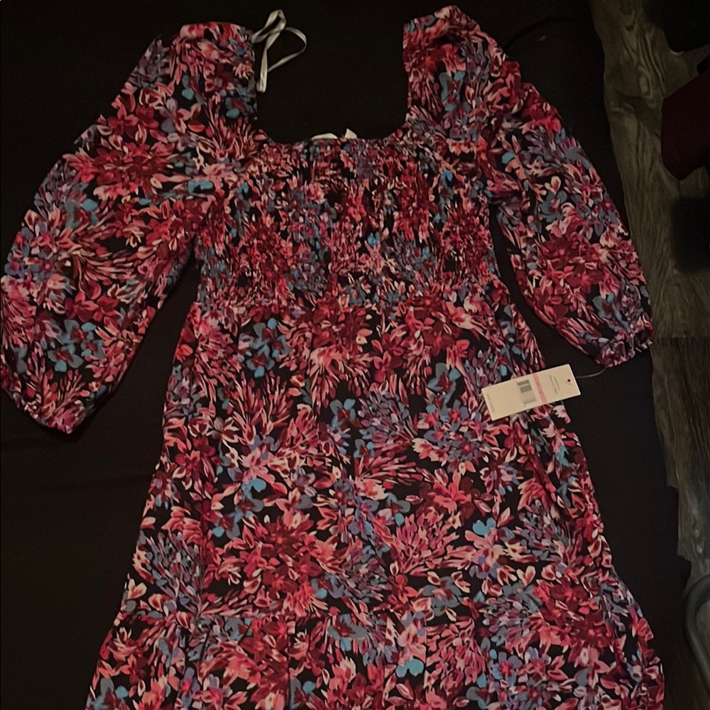 Nanette Lepore Pink and Blue Floral Dress